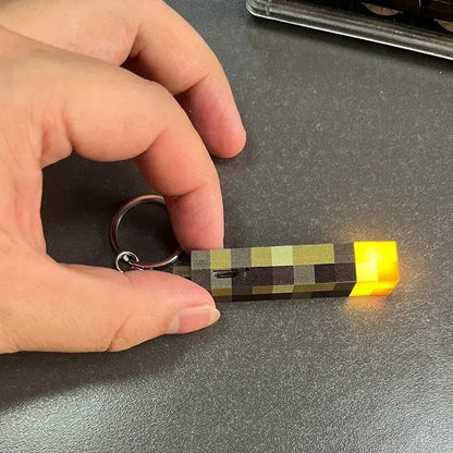 Minecraft Torch Keychain