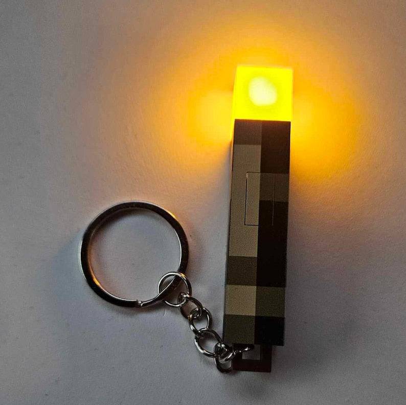 Minecraft Torch Keychain