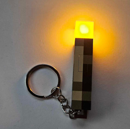 Minecraft Torch Keychain